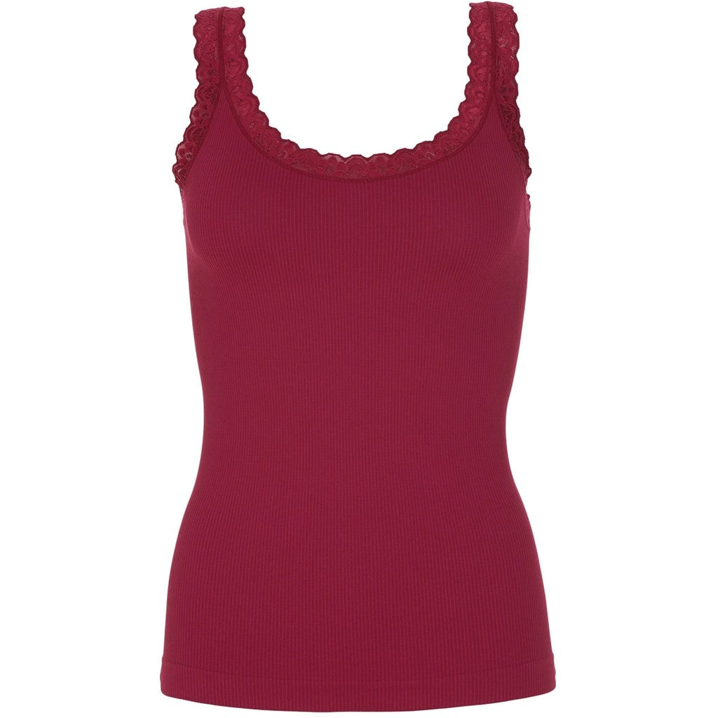 Microfiber T&S Frida rib Top Rib Top Bordo