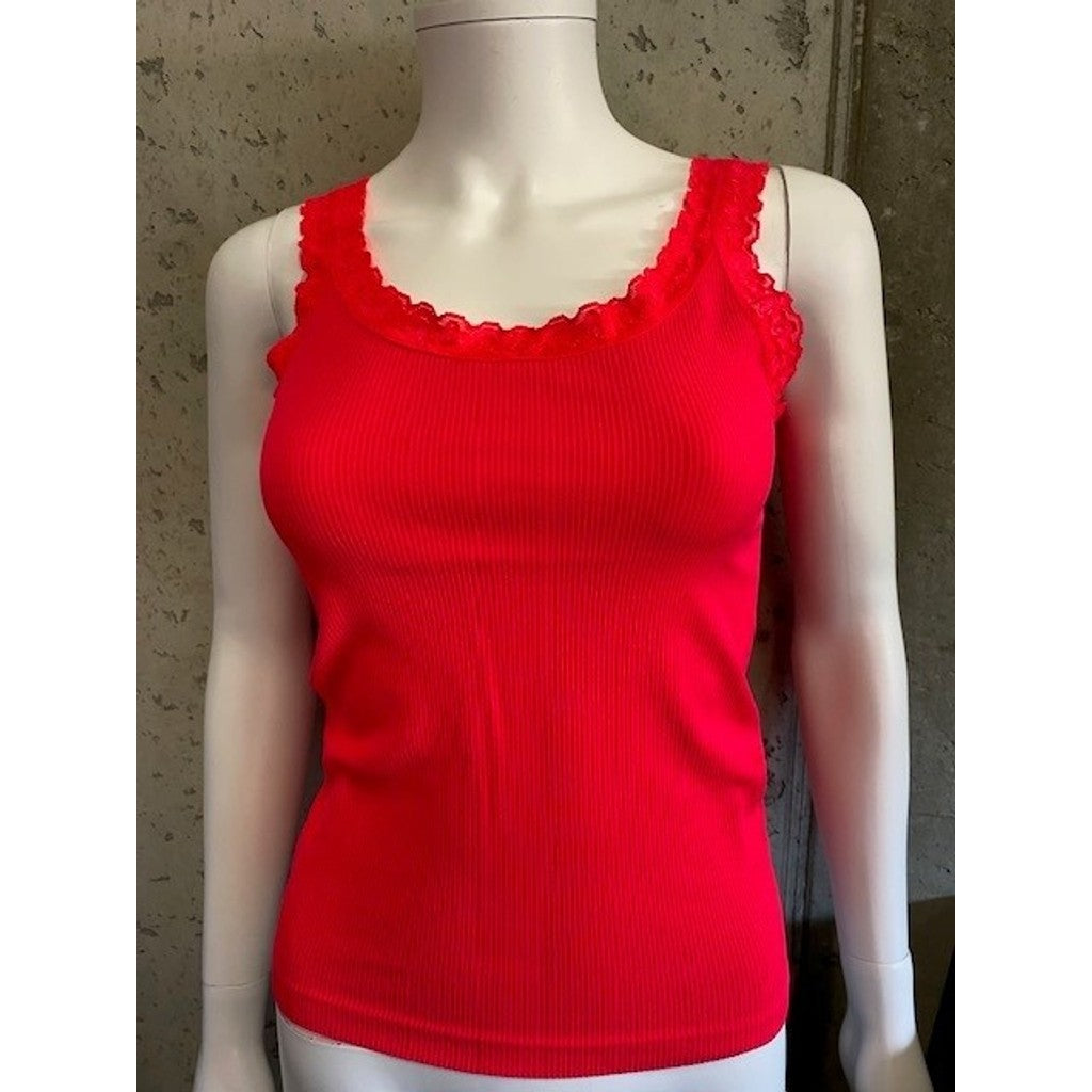 Microfiber T&S Frida rib Top Rib Top Scarlatto