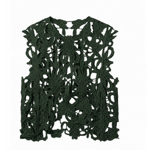 Clothing T&S Gudrun Lace Top Top Army green