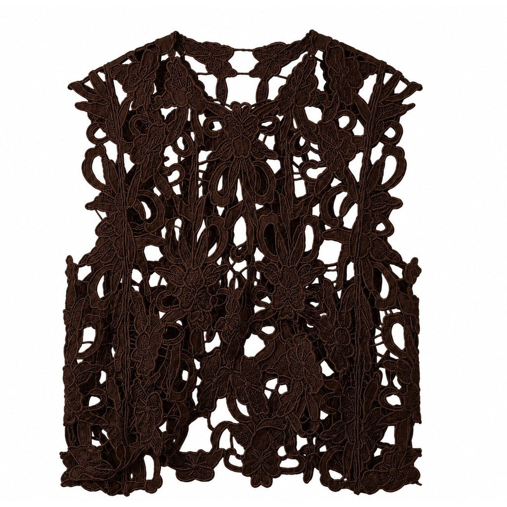 Clothing T&S Gudrun Lace Top Top Dark brown