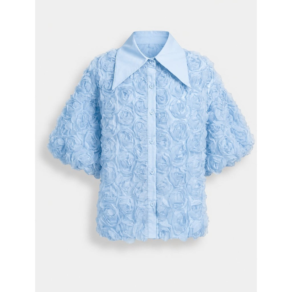 Clothing T&S Gwen Flower Shirt Shirt Light blue