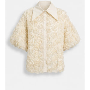Clothing T&S Gwen Flower Shirt Shirt Off White
