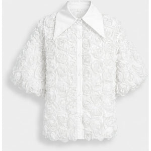 Clothing T&S Gwen Flower Shirt Shirt White