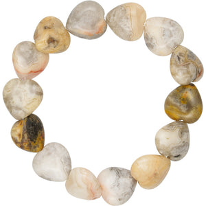 Jewelry T&S Heart Stone bracelet Bracelet Grey agat