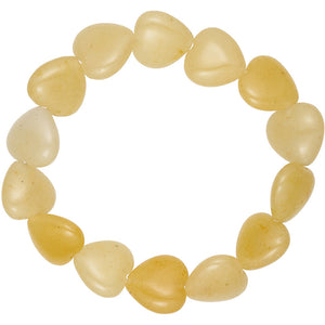 Jewelry T&S Heart Stone bracelet Bracelet Jade yellow