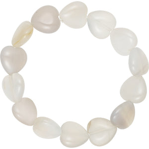 Jewelry T&S Heart Stone bracelet Bracelet White agat
