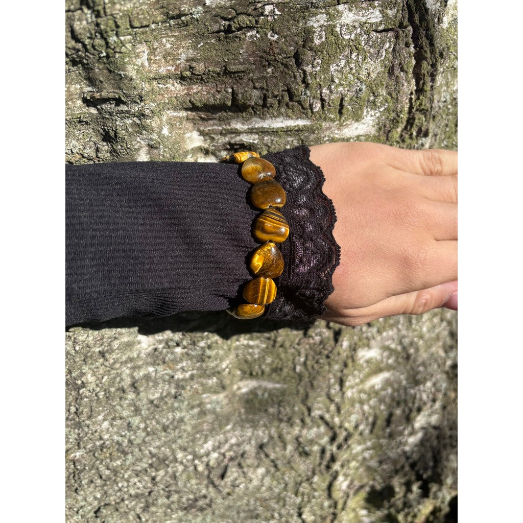 Jewelry T&S Heart Stone bracelet Bracelet Yellow tiger Eye
