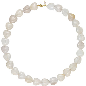 Jewelry T&S Heart Stone necklace Necklace White agat