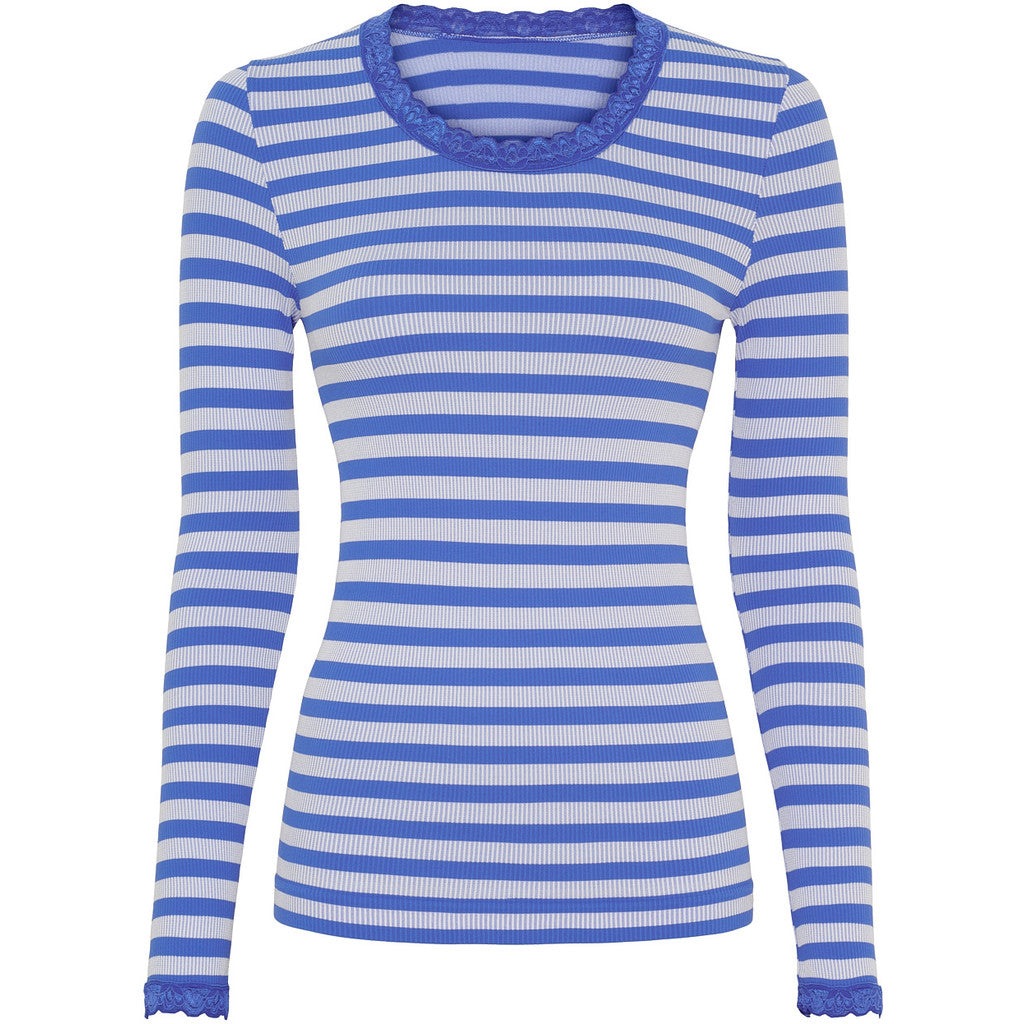 Microfiber T&S ISA FRIDA stripe T-shirt LS T-shirt LS Alaska-bianco