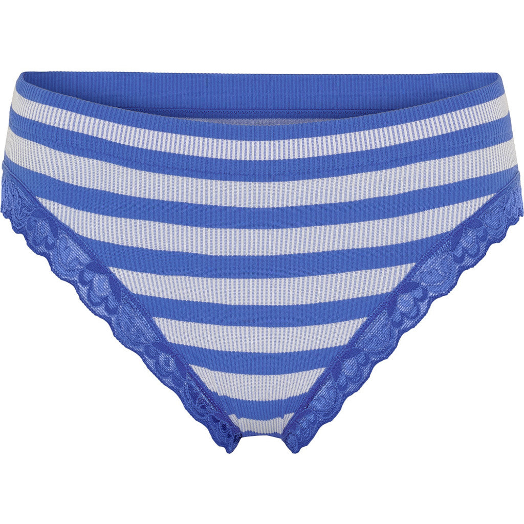 Microfiber T&S ISA stripe rib panties lace Panties Alaska-bianco