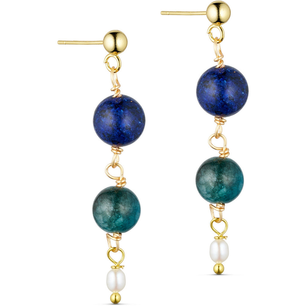 Jewelry T&S Jackie 2-color Earring Earring Petrol-blue
