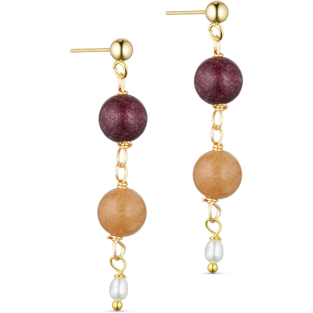 Jewelry T&S Jackie 2-color Earring Earring Plum-latte