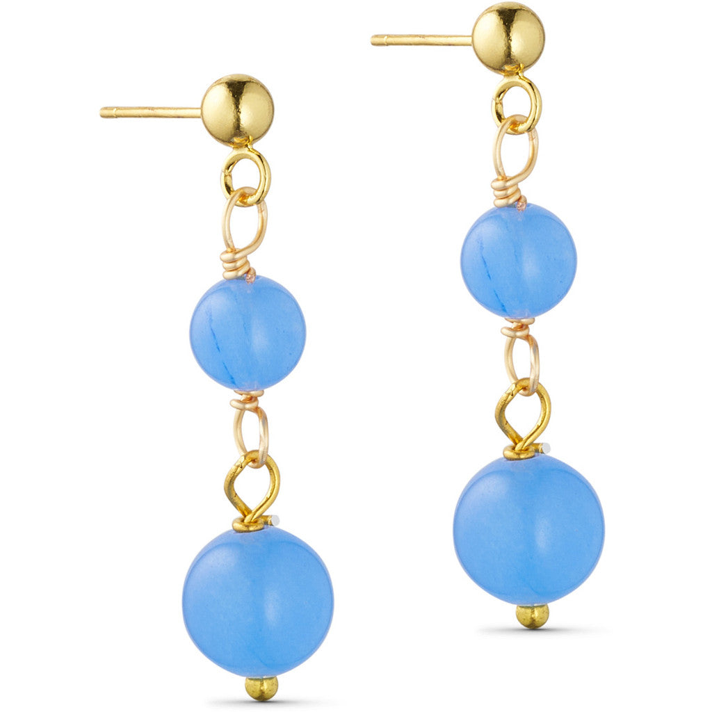 Jewelry T&S Jackie 2-stone Earring Earring Alaska blue Chalcedony