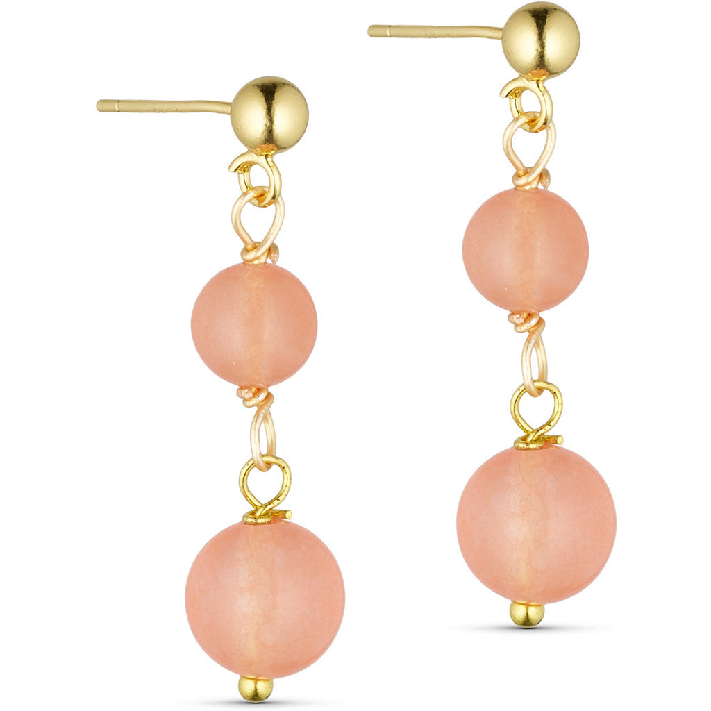 Jewelry T&S Jackie 2-stone Earring Earring Apricot chalcedony
