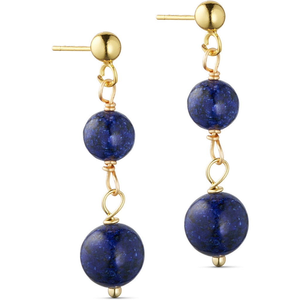 Jewelry T&S Jackie 2-stone Earring Earring Dark blue Chalcedony