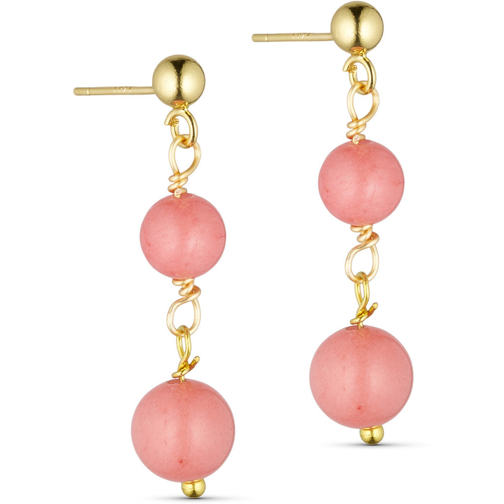 Jewelry T&S Jackie 2-stone Earring Earring Pink chalcedony
