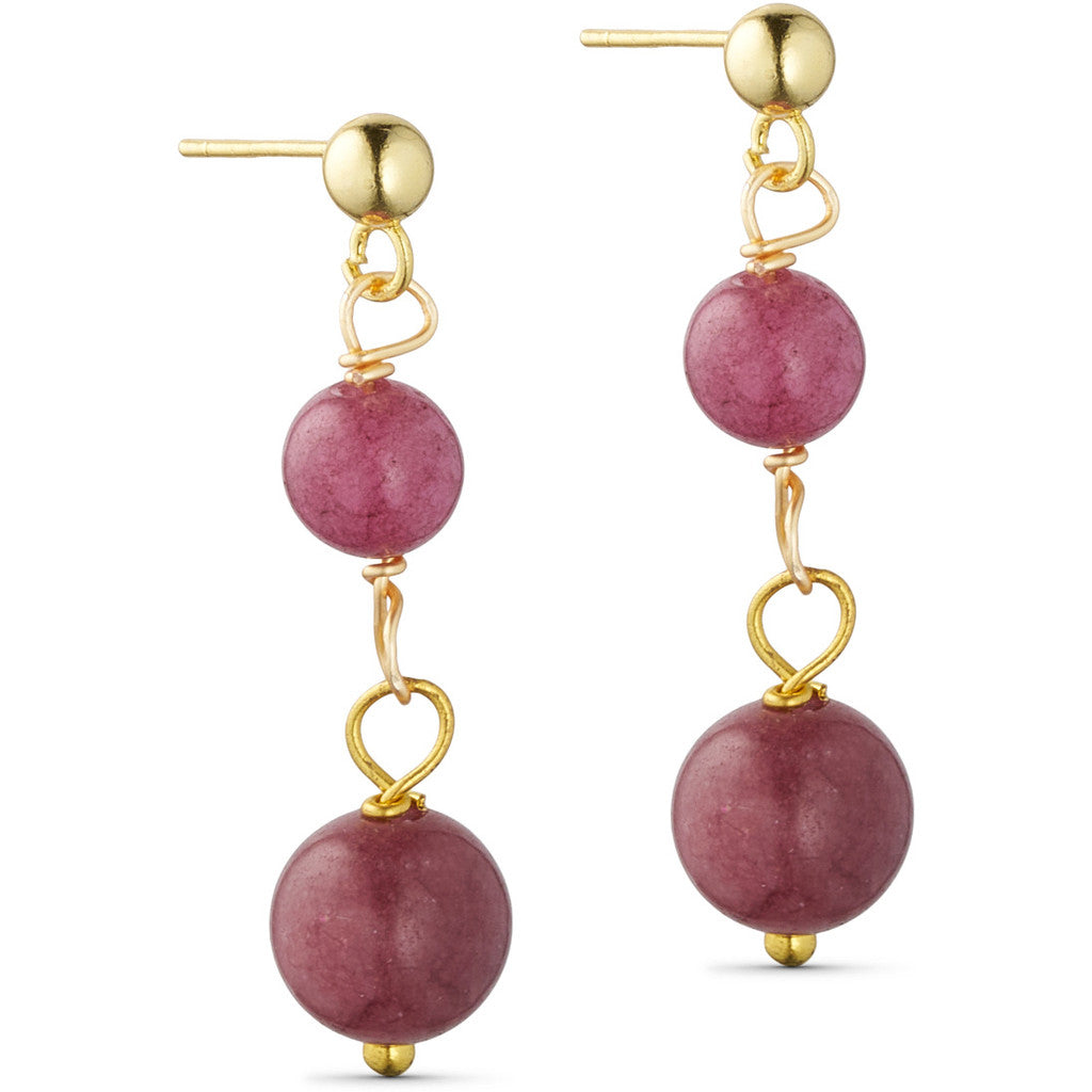 Jewelry T&S Jackie 2-stone Earring Earring Plum tourmaline