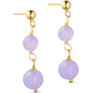Jewelry T&S Jackie 2-stone Earring Earring Purple chalcedony
