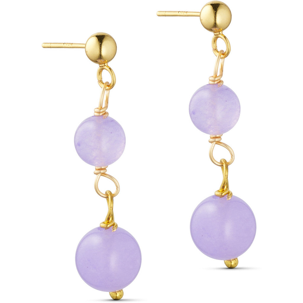 Jewelry T&S Jackie 2-stone Earring Earring Purple chalcedony