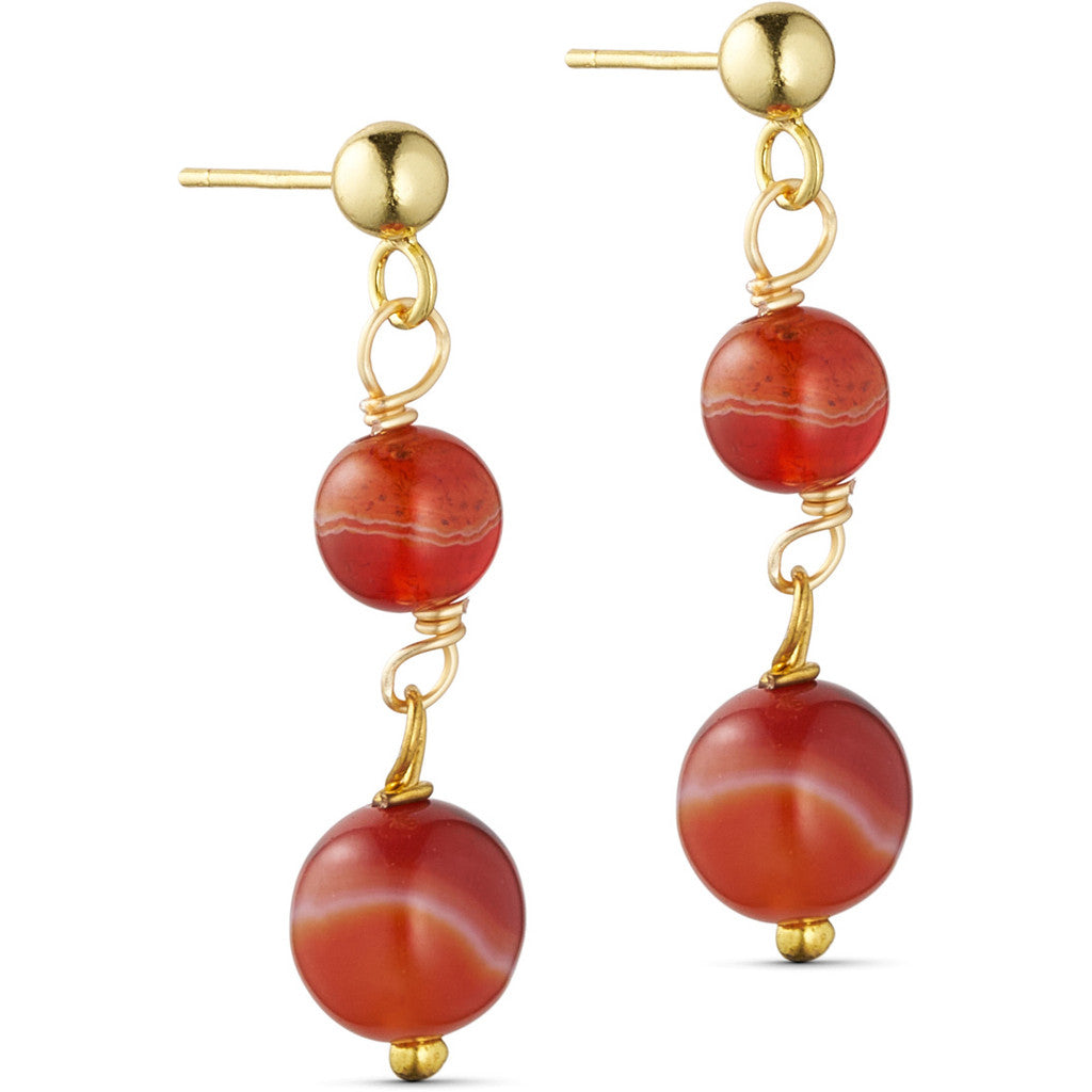 Jewelry T&S Jackie 2-stone Earring Earring Red agate