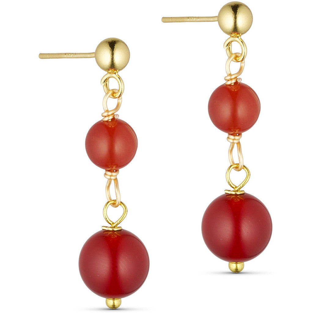 Jewelry T&S Jackie 2-stone Earring Earring Red chalcedony