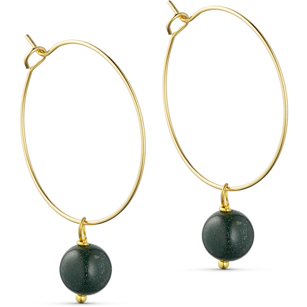 Jewelry T&S Jackie Hoop Earring Earring Moss agat