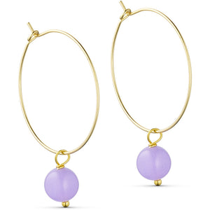 Jewelry T&S Jackie Hoop Earring Earring Purple chalcedony
