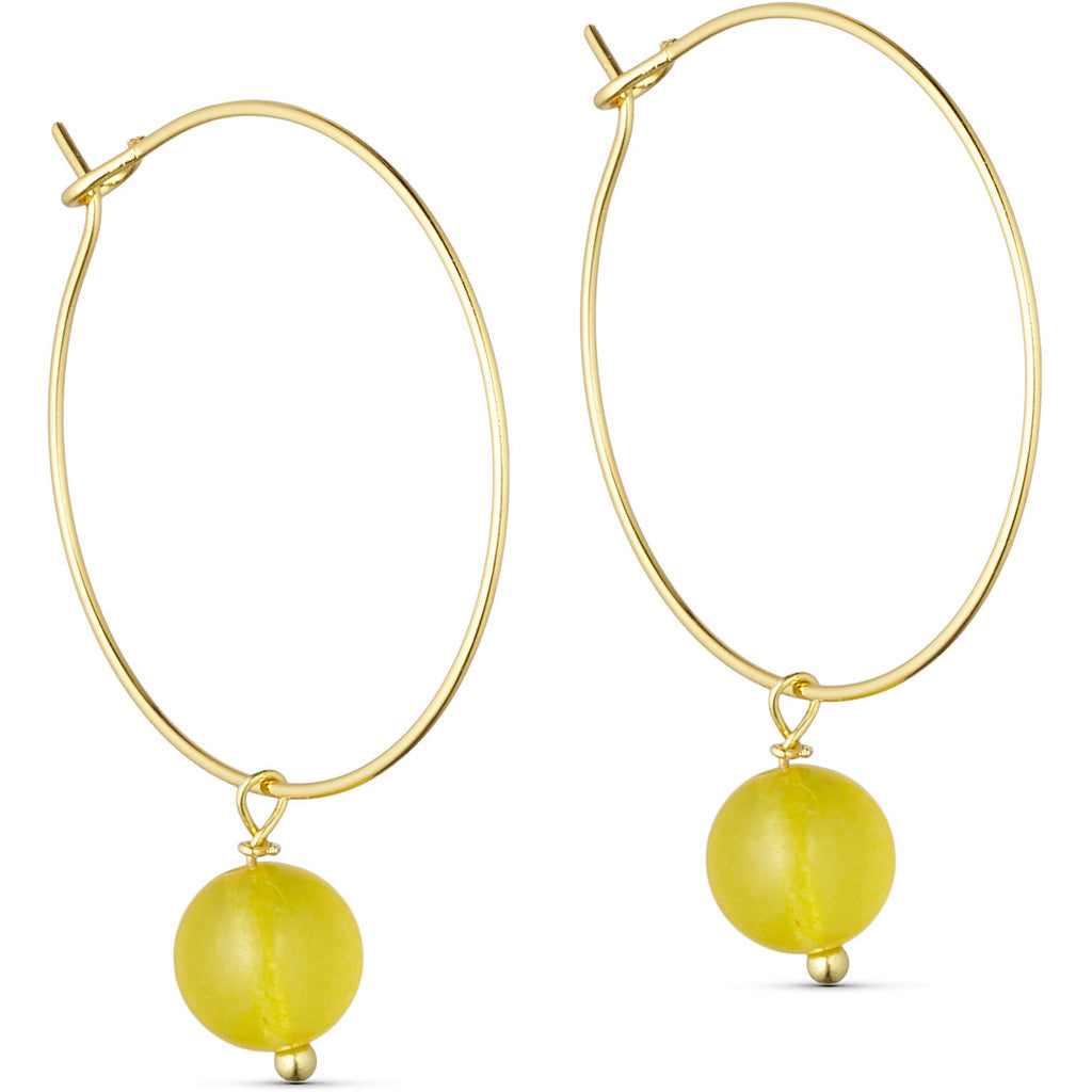 Jewelry T&S Jackie Hoop Earring Earring Yellow chalcedony