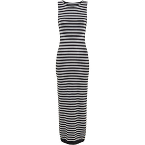 Microfiber T&S Joy dress Stripe Dress Nero-bianco