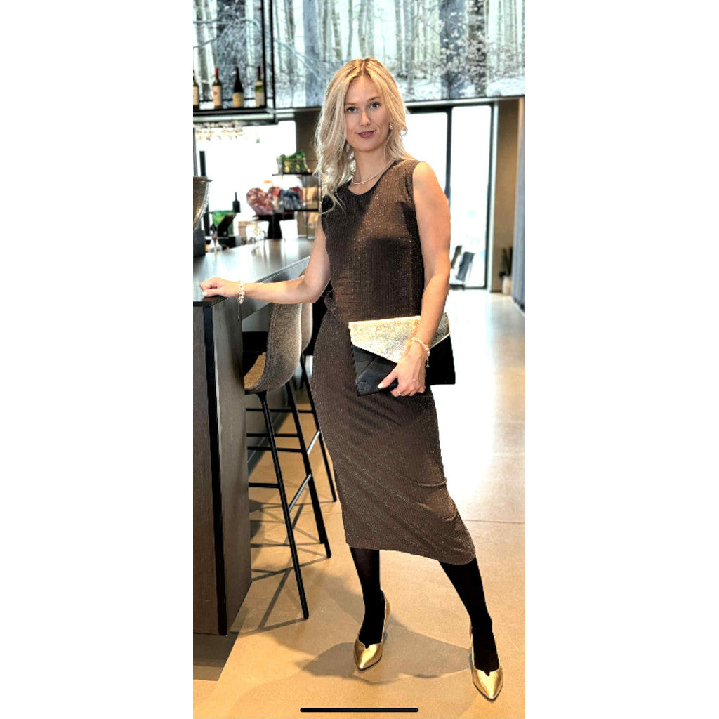 Microfiber T&S Joy dress glitter Dress Caffe-oro