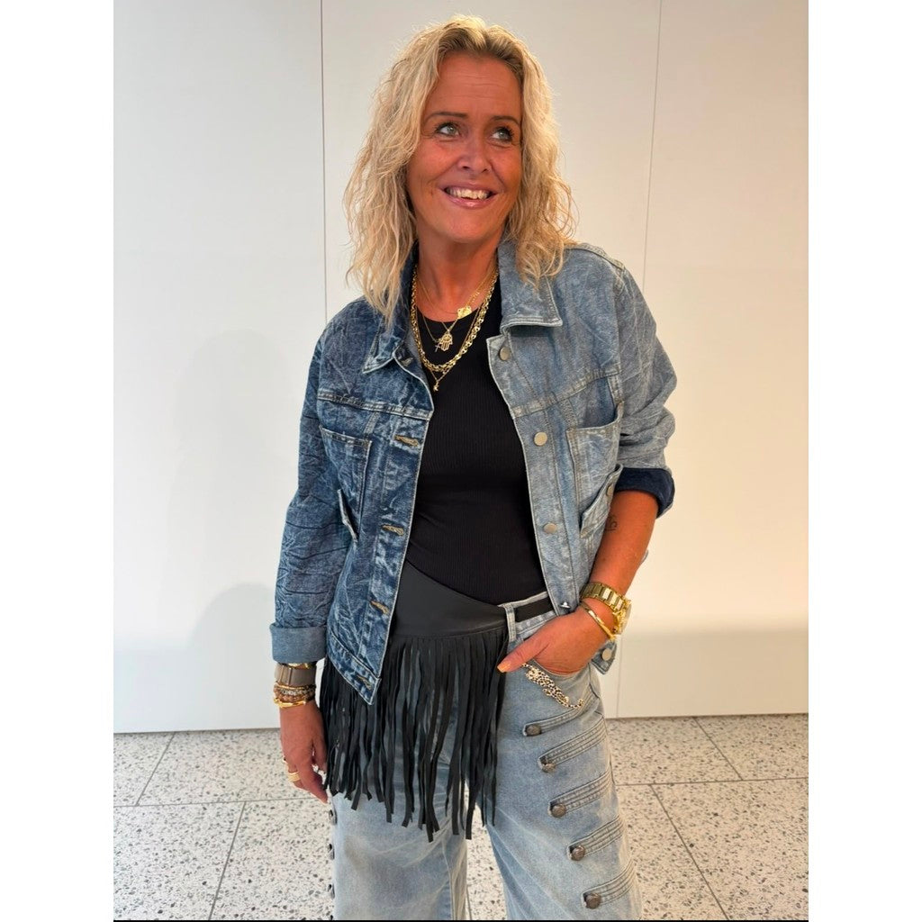 Clothing T&S Kellie Reverse Denim Jacket Jacket Blue