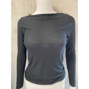 Microfiber T&S Kittie merino T-shirt LS Blouse Nero