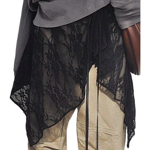 Scarf T&S Lace Wrap Skirt Chap Scarf Black