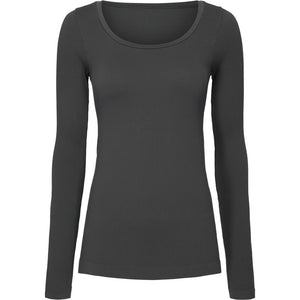 Microfiber T&S Linea rib T-shirt LS Top LS Antracite