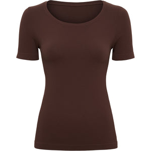 Microfiber T&S Linea rib T-shirt SS NEW T-shirt SS Cioccolato