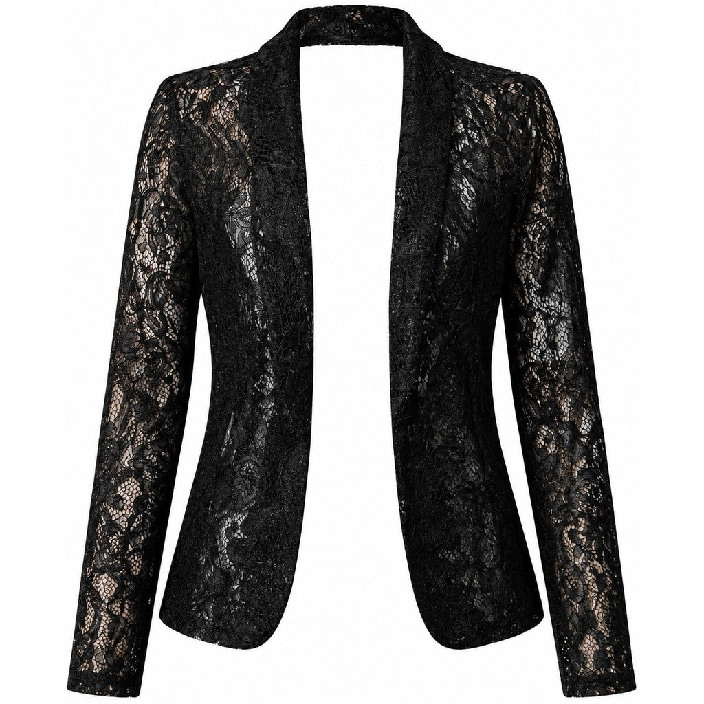 Clothing T&S Lucia Lace Blazer Blazer Black