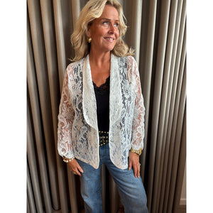 Clothing T&S Lucia Lace Blazer Blazer White