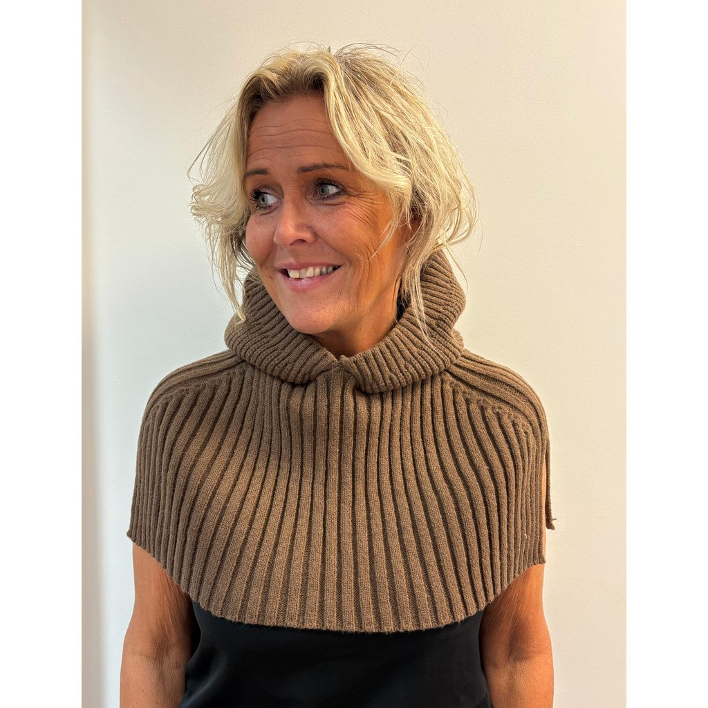 Clothing T&S Lynn Hooded Cape Poncho Coffee