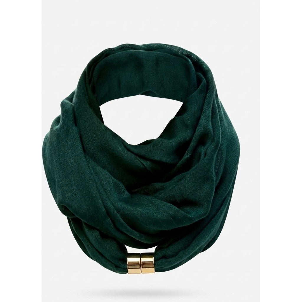 Scarf T&S Maca Scarf w. magnetic closing Scarf Green