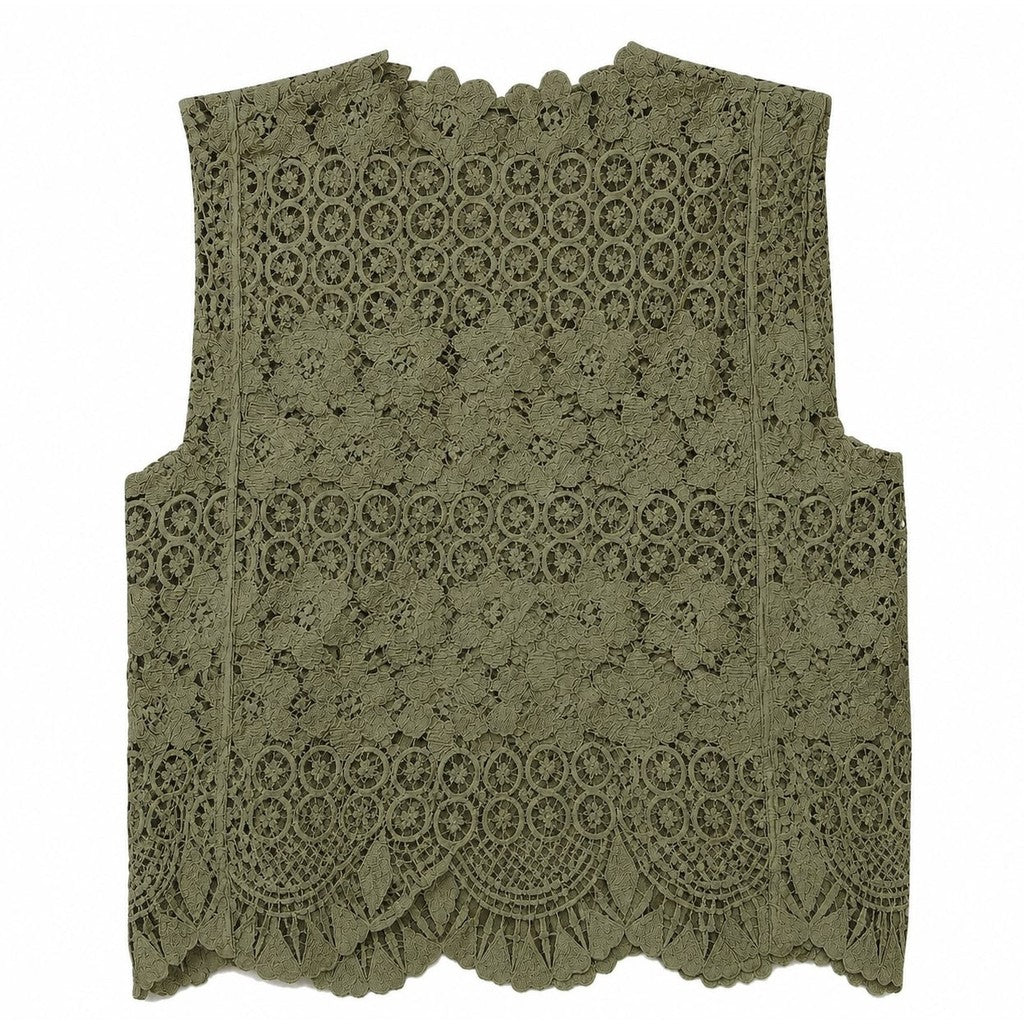 Clothing T&S Maren Lace Top Top Army green