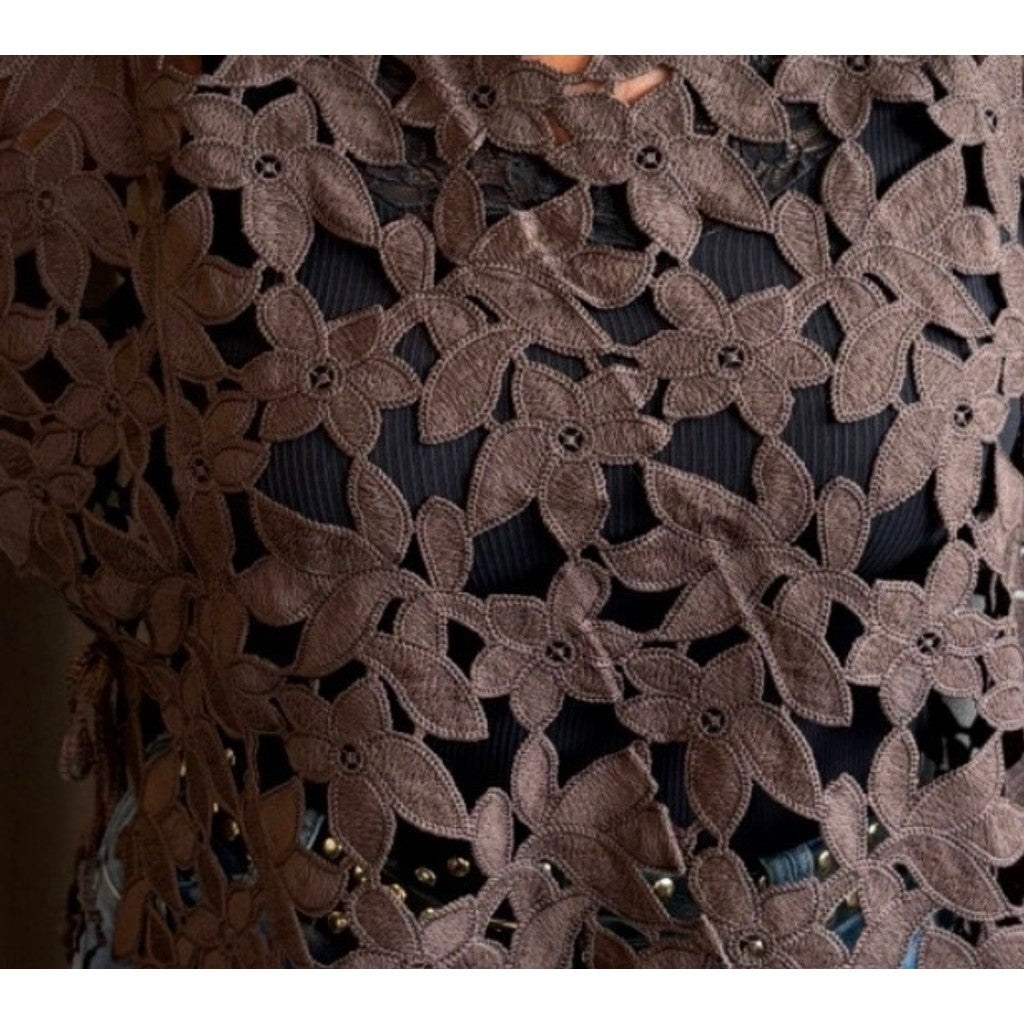 Clothing T&S Maren Lace Top Top Brown