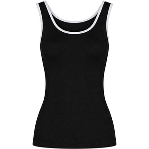Microfiber T&S Marie rib Top Rib Top Nero/bianco
