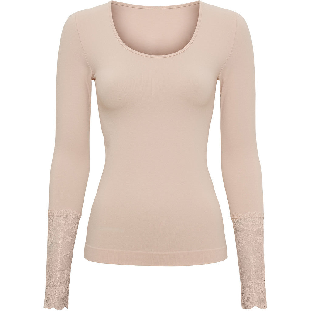 Microfiber T&S Mary Blouse lace LS Top LS Cipria
