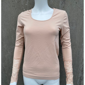 Microfiber T&S Mary Blouse lace LS Top LS Cipria