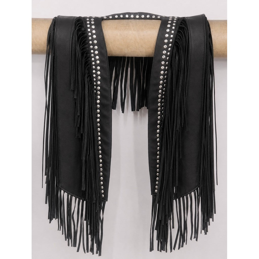Clothing T&S Medina Stud Vest Vest Black-silver