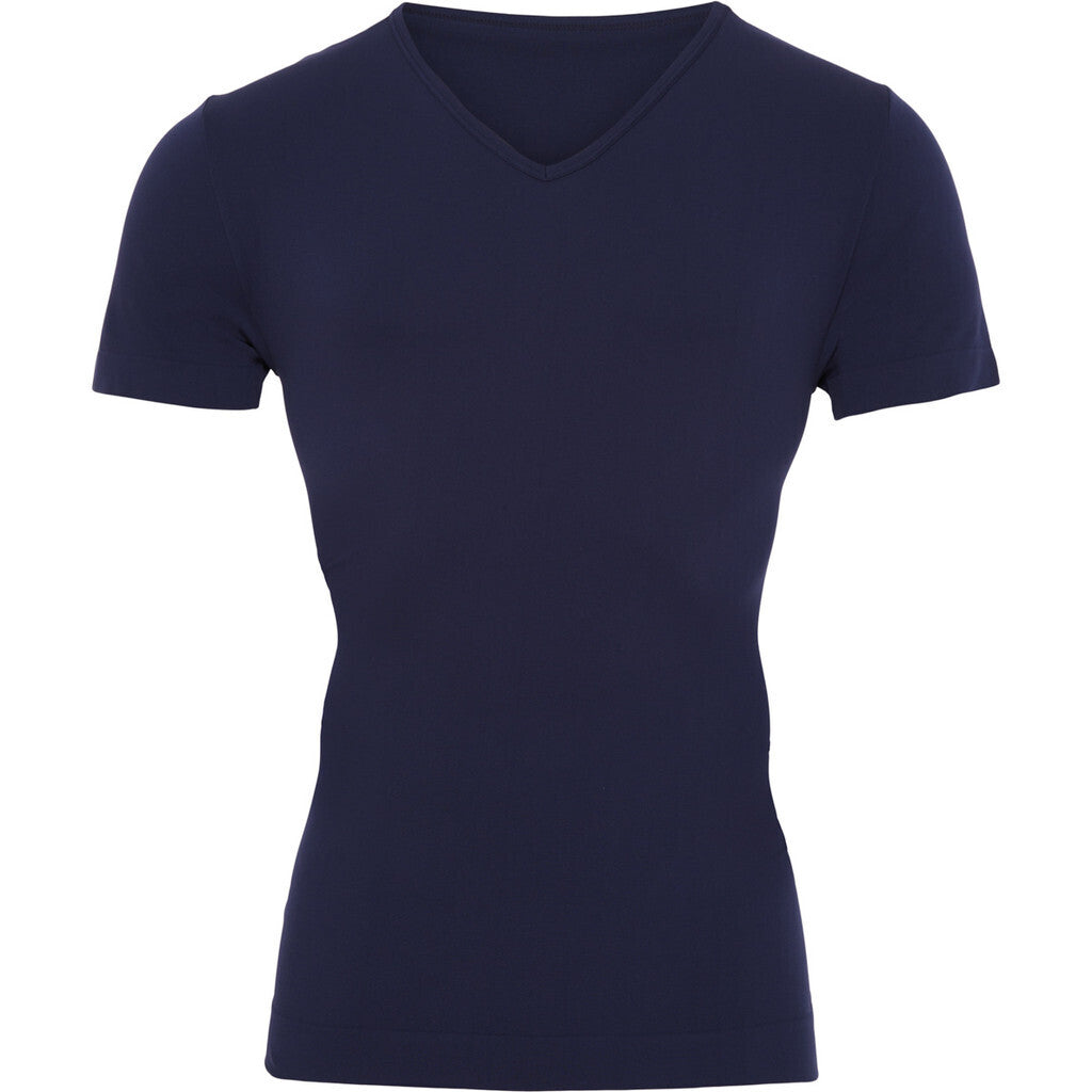 Microfiber T&S Mens V-neck T-shirt Mens Blu