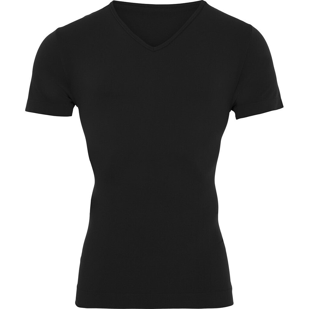 Microfiber T&S Mens V-neck T-shirt Mens Nero