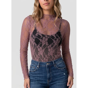 Clothing T&S Mesh Blouse Blouse Lavender