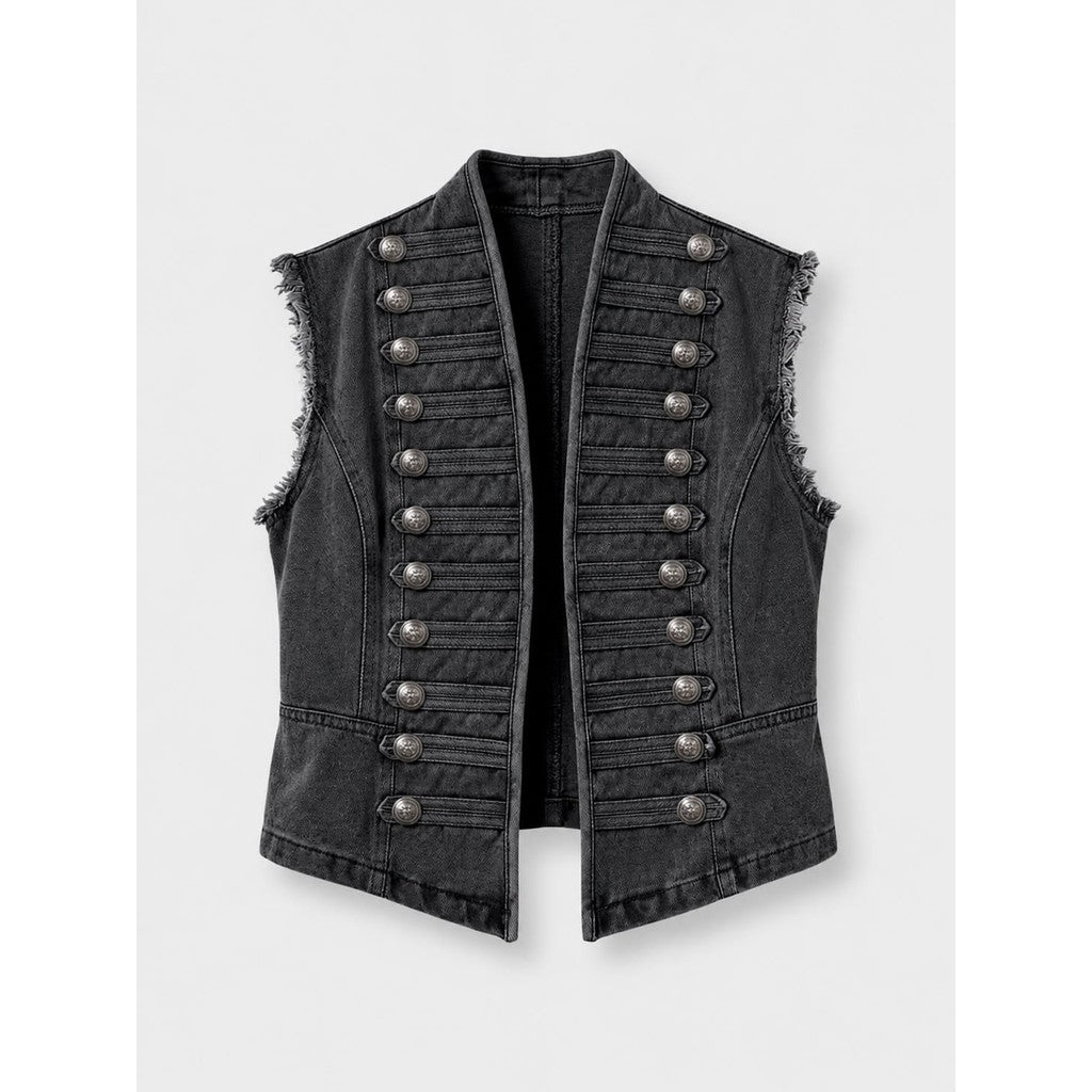 Clothing T&S Michaela Vest Vest Black stone wash