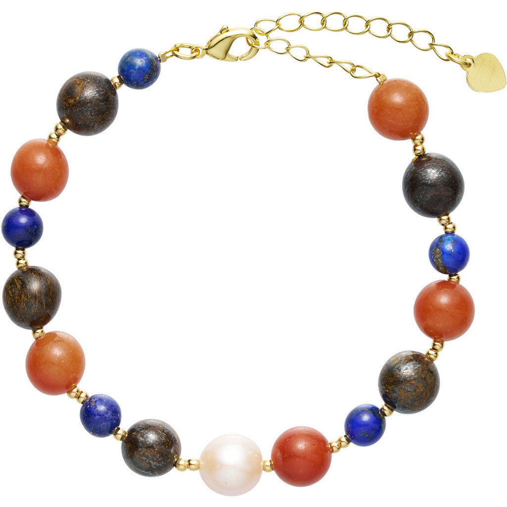 Jewelry T&S Milje Bracelet Bracelet Paprika-grey-blue